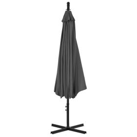 vidaXL Cantilever Garden Parasol with Steel Pole 118.1" Anthracite