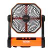 VEVOR Portable Fan Rechargeable 8 inch, Battery Powered Fan with LED Lantern, 4 Speeds Adjustable Portable Small Table Fan Personal