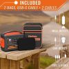 Portable Power Station 110V/600W 568Wh Lithium Battery Pure Sine Wave AC Outlet DC USB Solar Generator Supply for Emergency Outdoor Travel Camping Fis