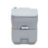 Portable Toilet With 5.3 Gallon Waste Tank and Carry Bag, Porta Potty for RV Boat Camping, Gray